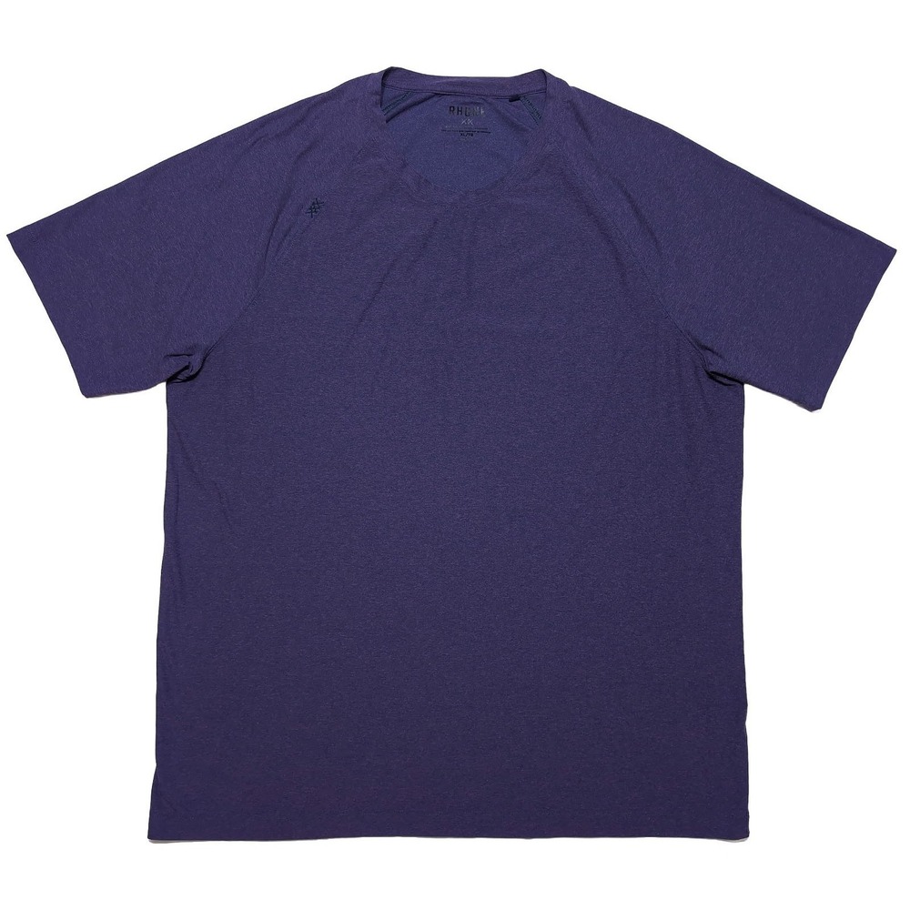RHONE Men's Reign Short Sleeve Athletic Shirt 100305 Purple XL